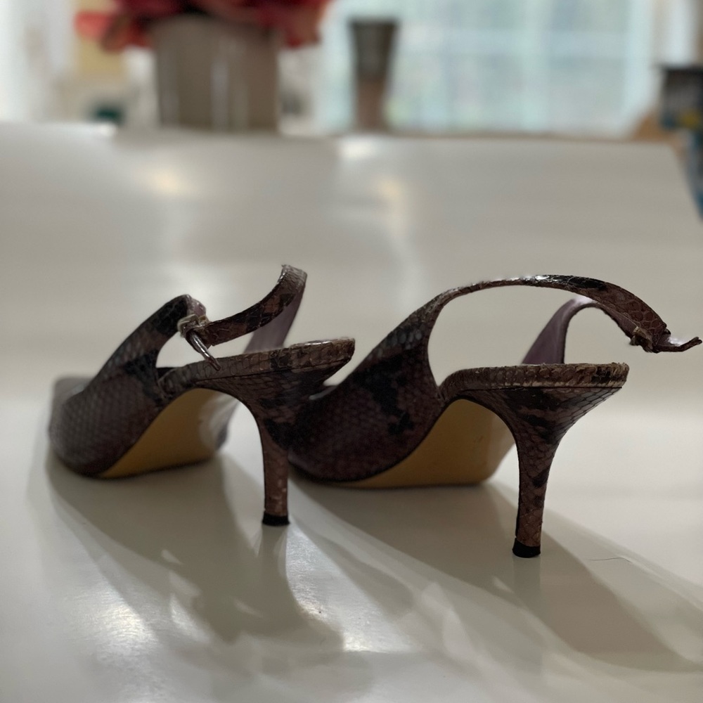 Coach - Purple Alena Python Slingbacks - image 3